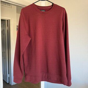 Cuts Split Hem Sweatshirt Maroon Large